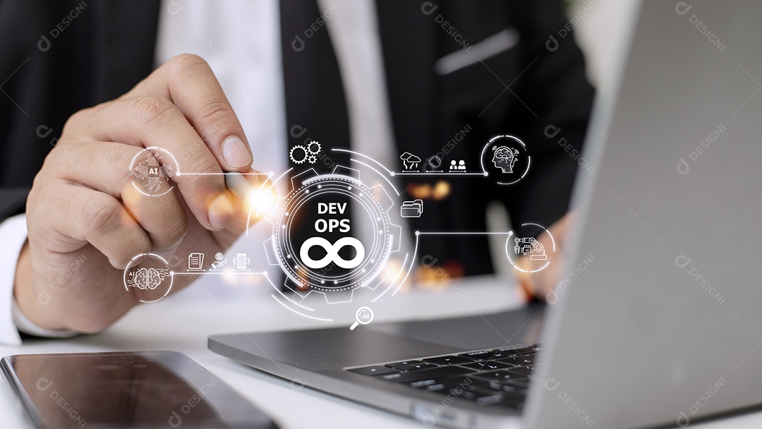 Conceito de DevOps, desenvolvimento de software e operações de TI, programação ágil