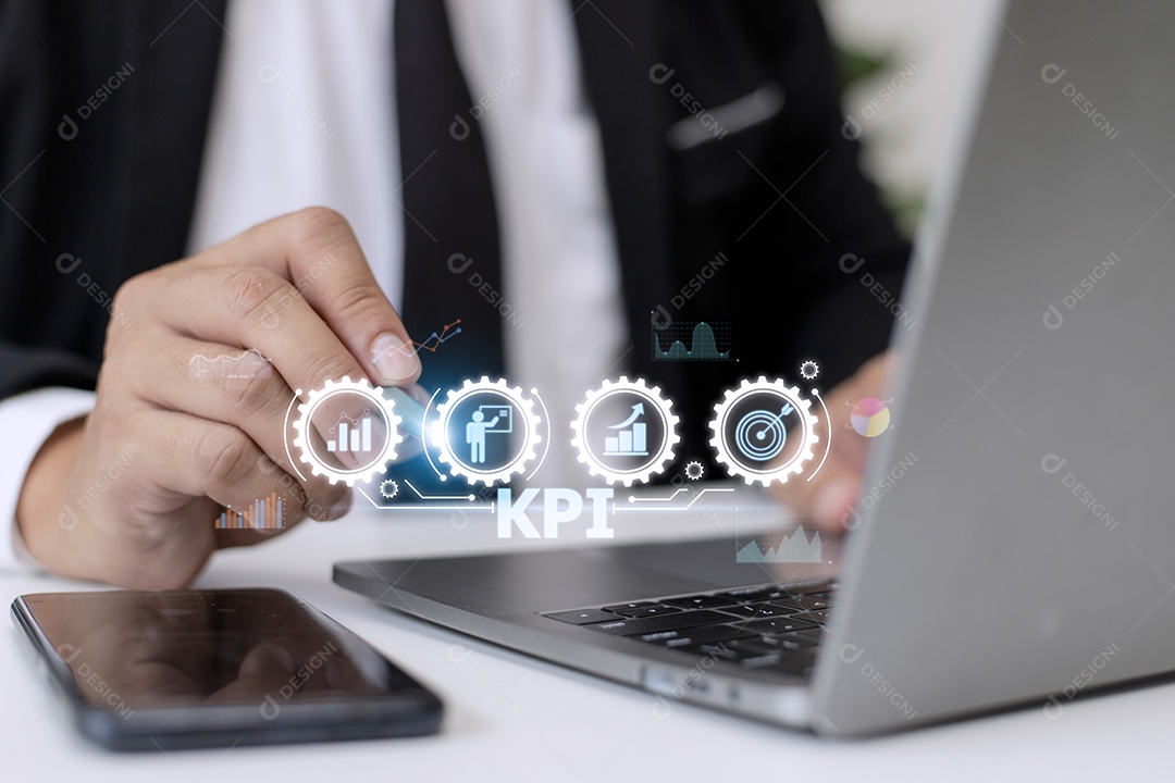 KPI Key Performance Indicador O negócio Internet Tecnologia Conceito.