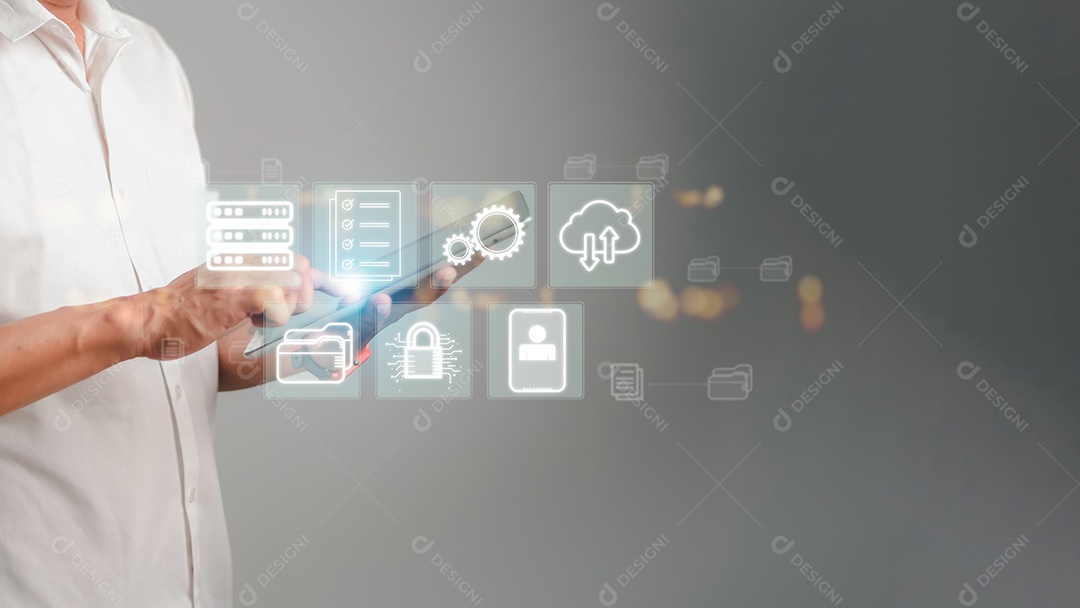 Conceito de gerenciamento de documentos, banco de dados de documentação online