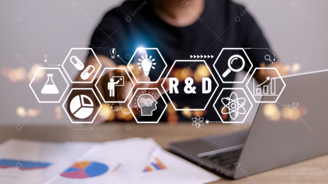 Businessman touched icon network business network sign