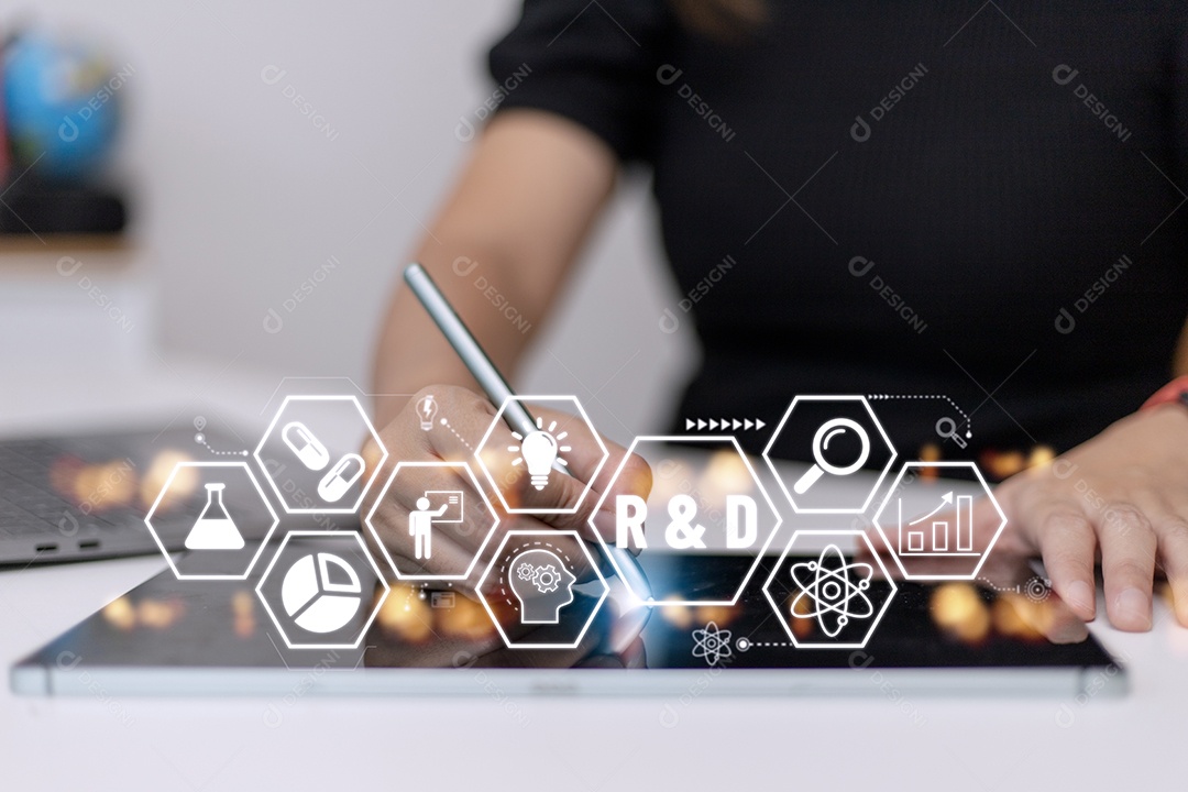 Empresária tocou no sinal de r e d. Co de negócios de rede de ícone