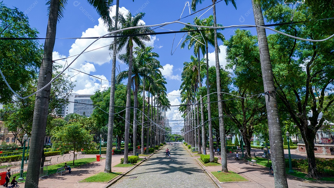 Vista aérea da Praça da Liberdade em Belo Horizonte, Minas Gerais, Brasil.