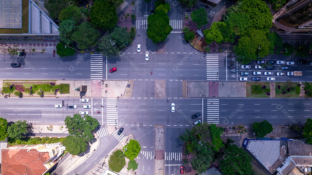Vista aérea da região central de Belo Horizonte, Minas Gerais, Brasil. Prédios comerciais