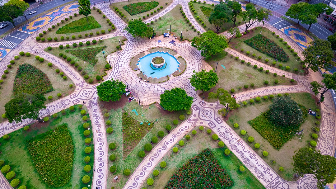 Vista aérea da praça Raul Soares, Belo Horizonte, Minas Gerais, Brasil. Centro da cidade.