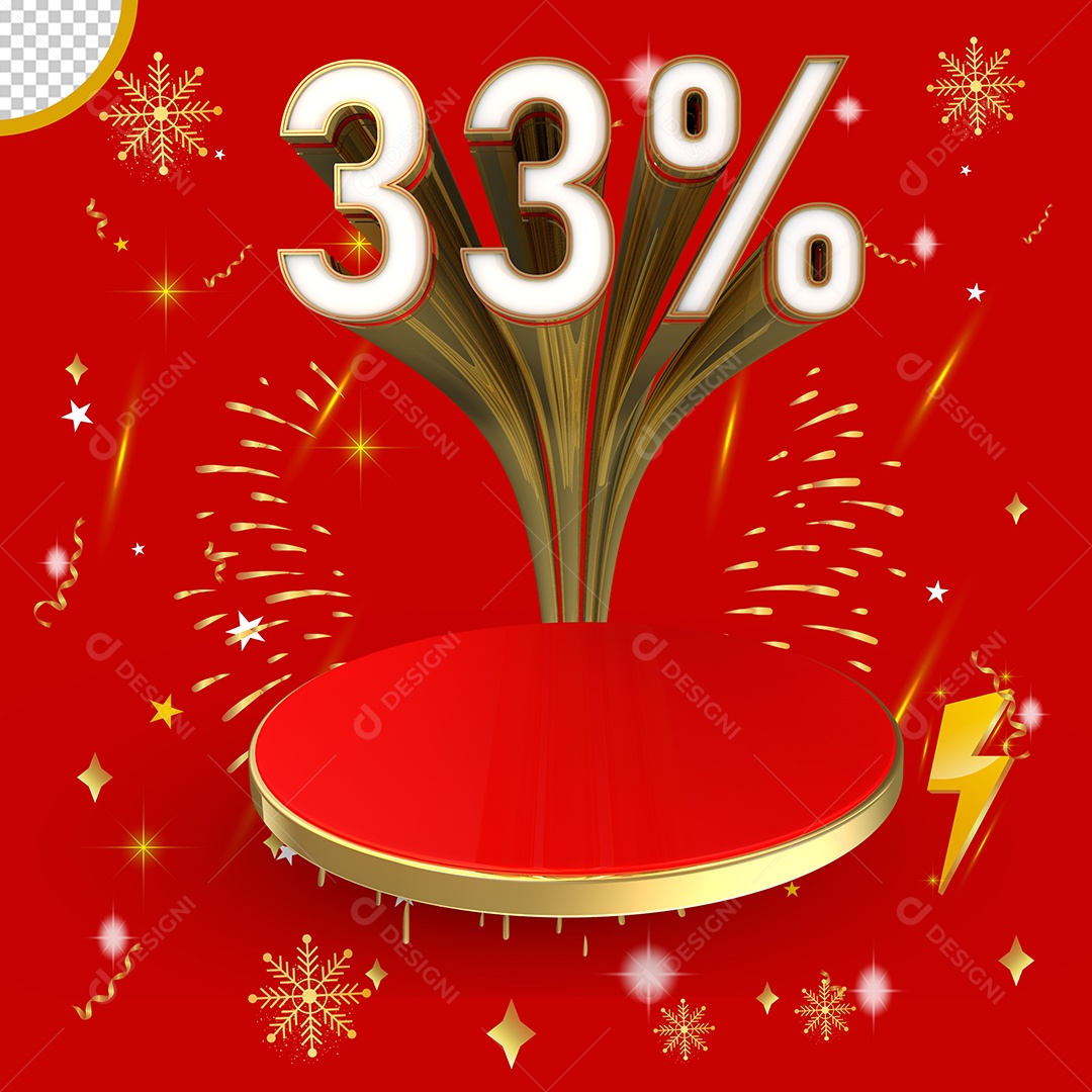 Elemento 3D Para Composição Podium 33% de Desconto PSD