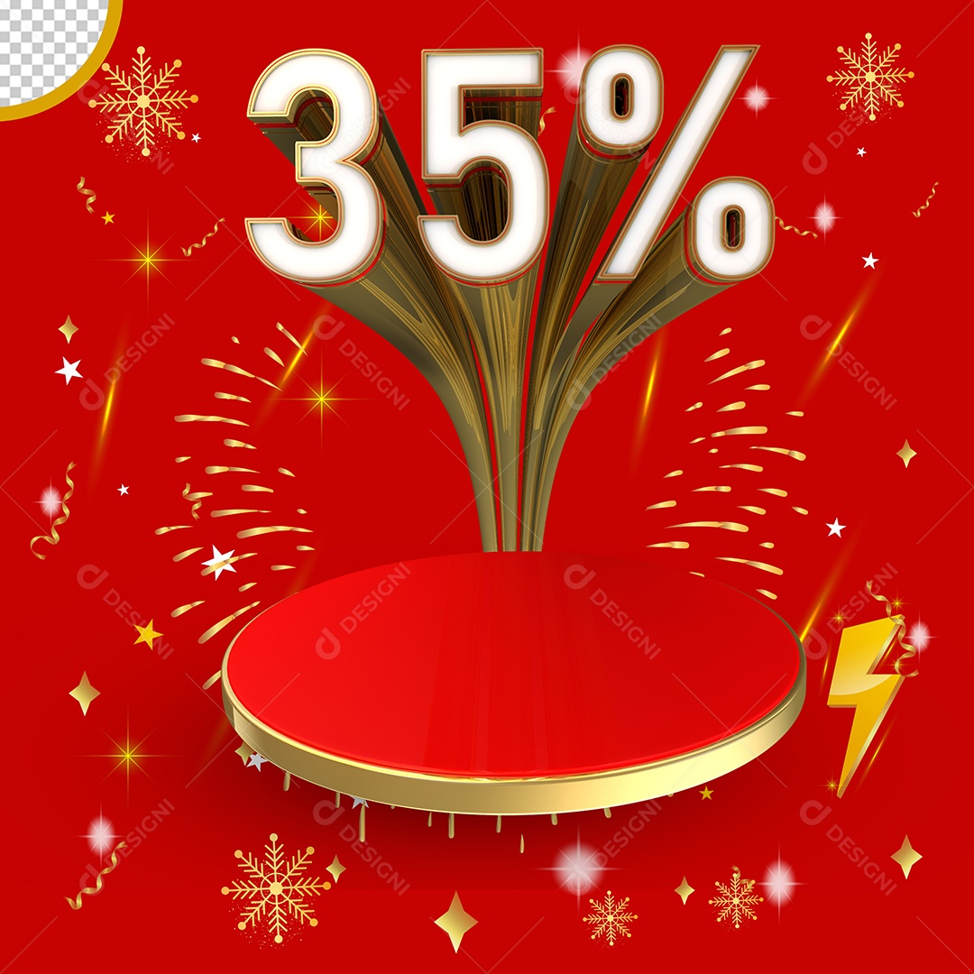 Elemento 3D Para Composição Podium 35% de Desconto PSD