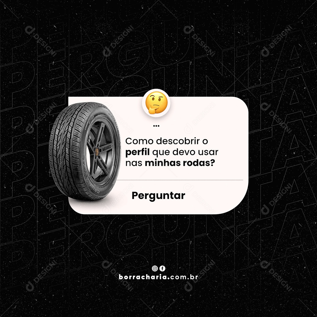 Como Descobrir o Perfil que Devo Usar nas Minhas Rodas Oficina Mecânica Social Media PSD Editável