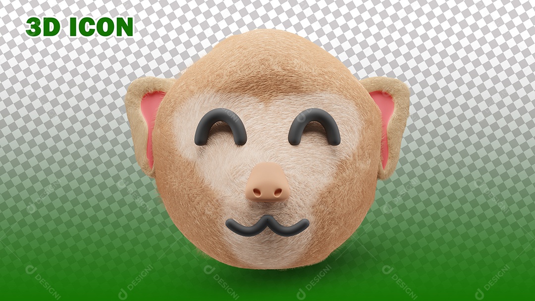 Ilustração de Macaco 3D Para Composição PSD