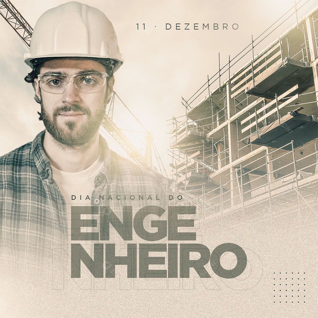 Post Dia Nacional do Engenheiro Social Media PSD Editável