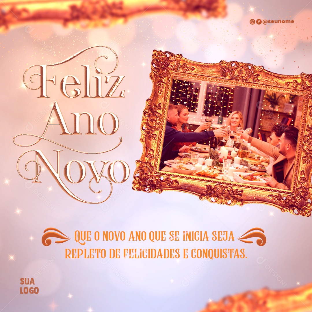 Post Ano Novo PSD Social Media PSD Editável