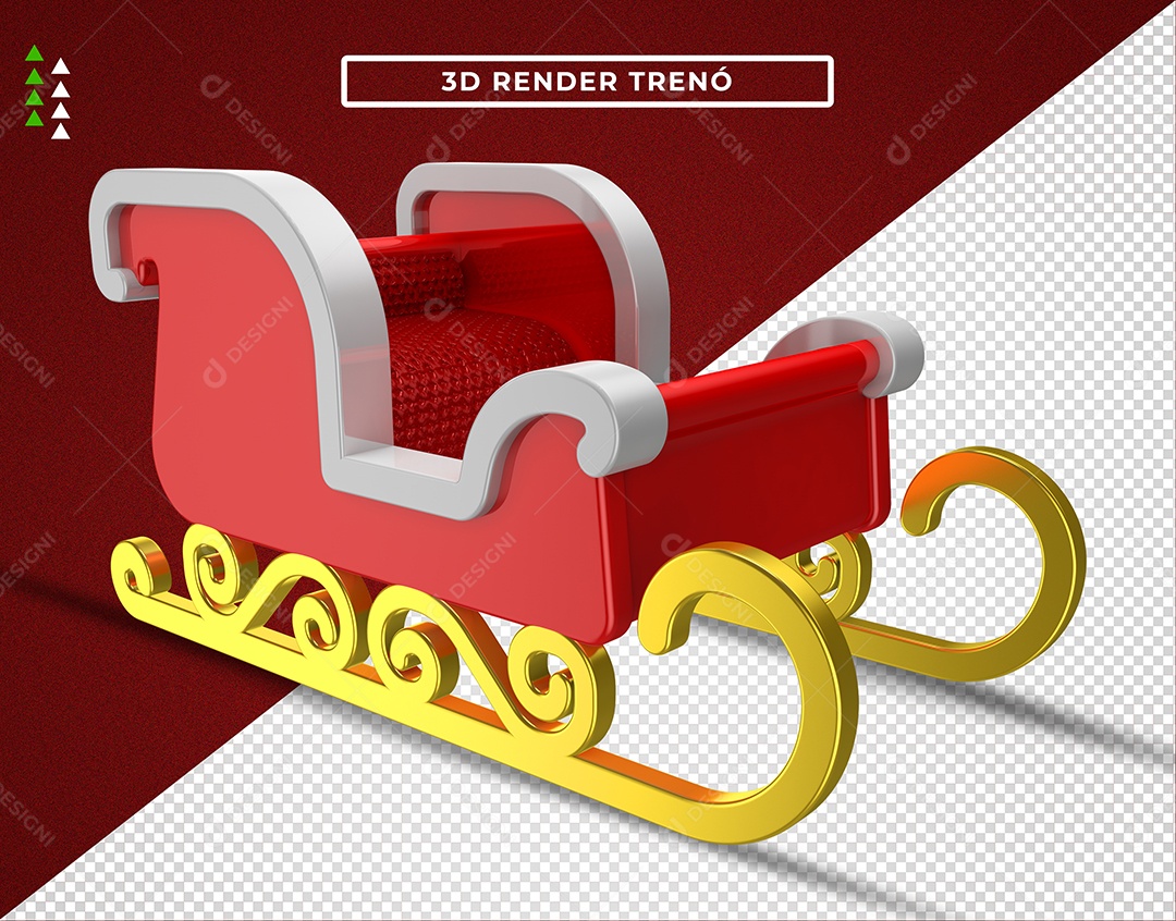 Trenó do Papai Noel Vermelho Elemento