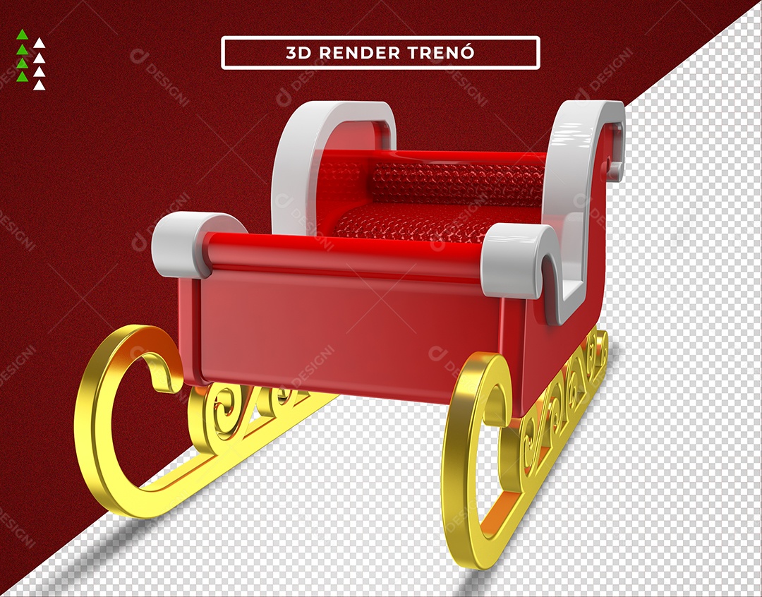 Trenó do Papai Noel Vermelho Elemento