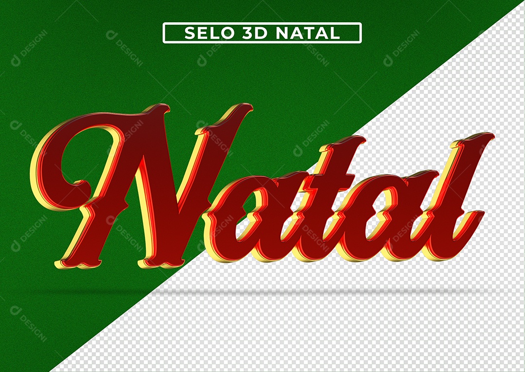 Texto 3D Natal Para Composição PSD