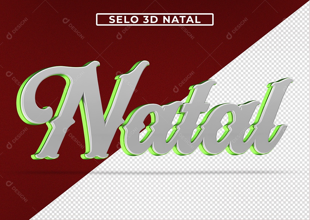Texto 3D Natal Para Composição PSD