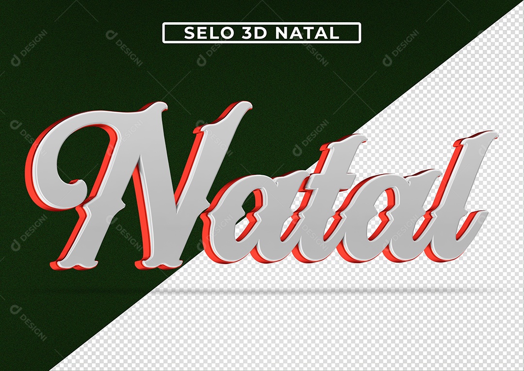 Texto 3D Natal Para Composição PSD