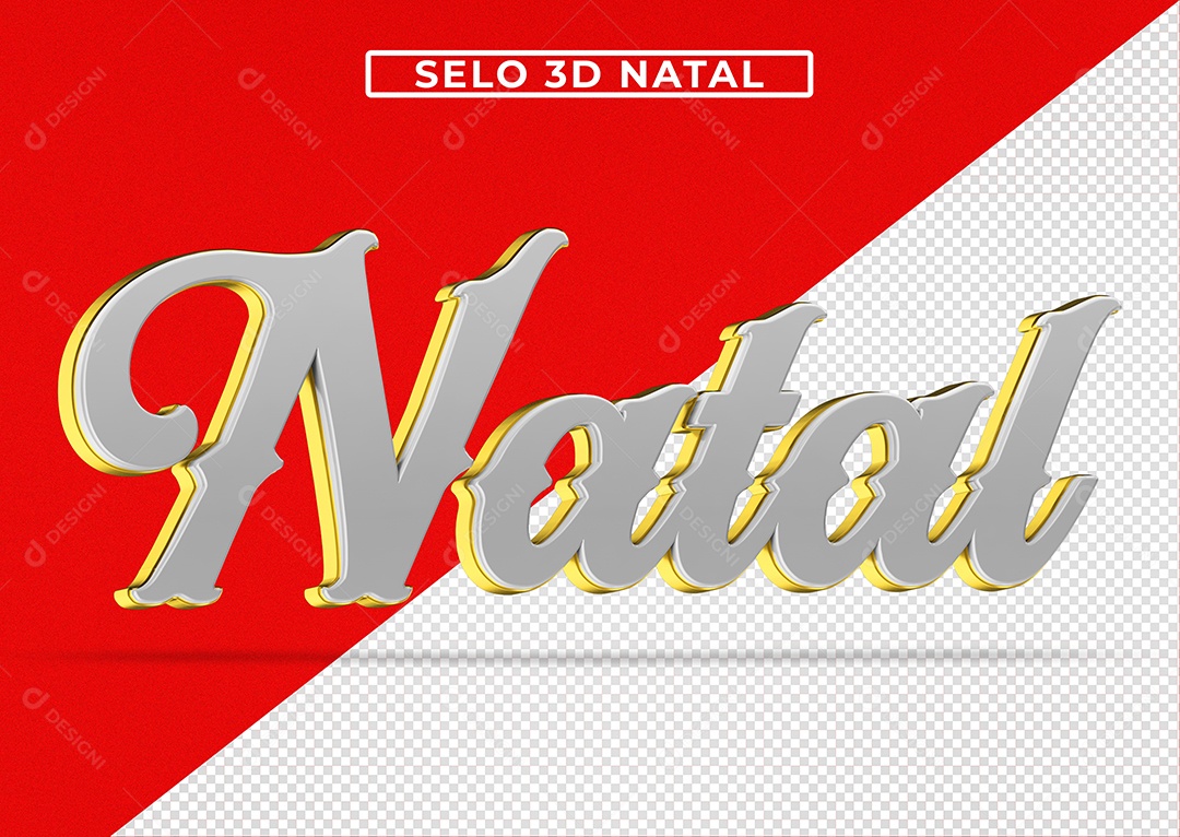 Texto 3D Natal Para Composição PSD