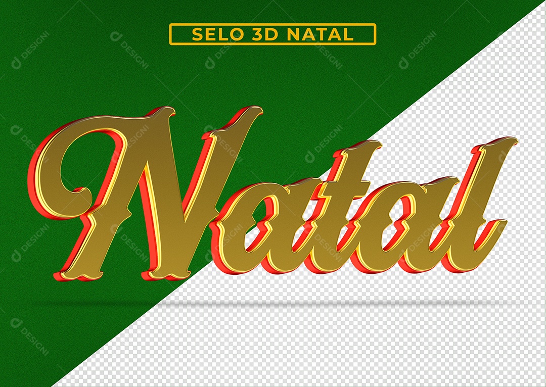 Texto 3D Natal Para Composição PSD