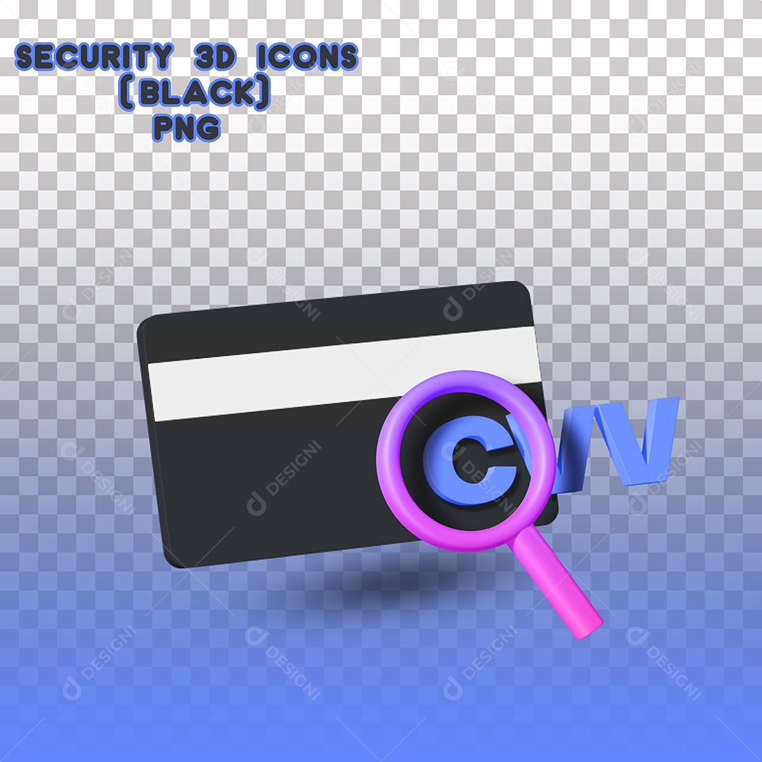 Elemento 3D de Cartão Para Composição PSD