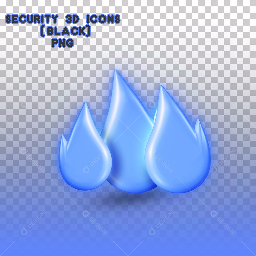 Elemento 3D de Fogo 3D Para Composição PSD