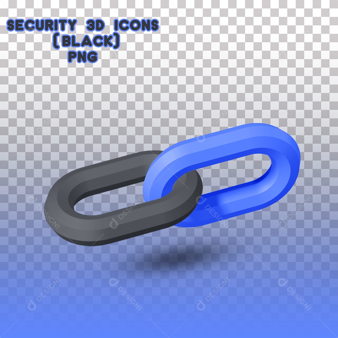 Elemento 3D Para Composição Argola de Corrente PSD