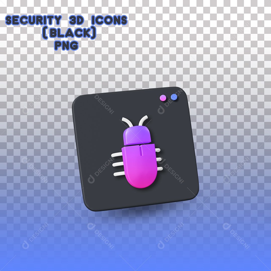 Elemento 3D de Segurança Eletrônica Para Composição PSD