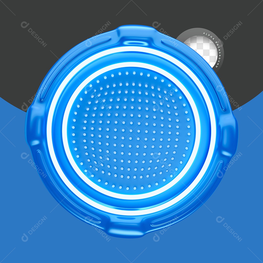 Painel Azul Com Luz Neon Elemento 3D para Composição PSD