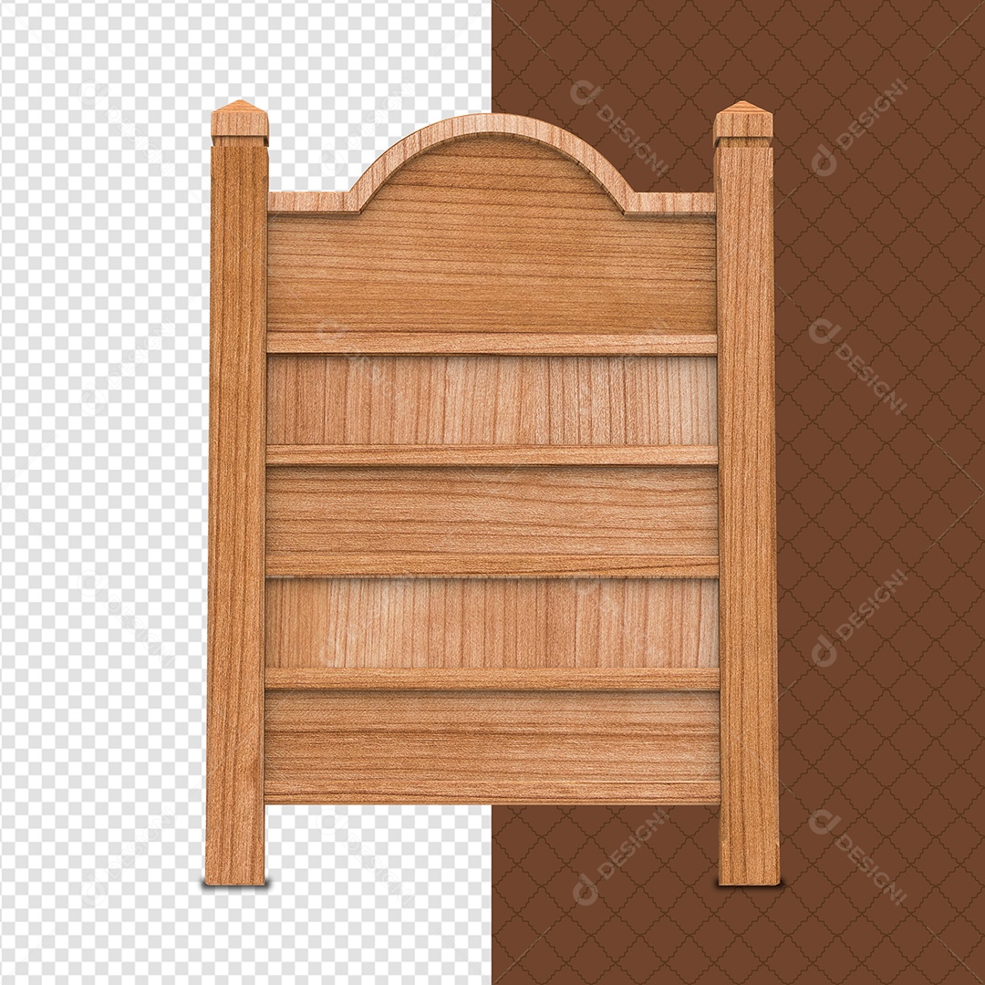 Placa de Madeira 3D Elemento Para Composição PSD