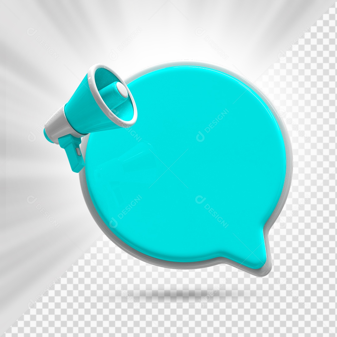 Caixa de Mensagem com Azul Marinho Elemento 3D para Composição PSD