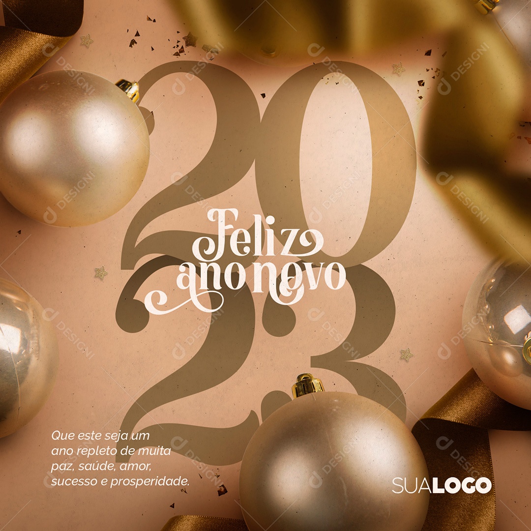 Post Feliz Ano Novo PSD Social Media PSD Editável