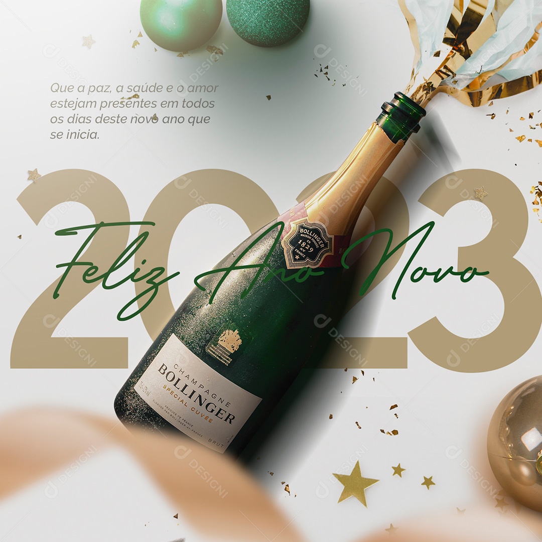 Post Feliz Ano Novo PSD Social Media PSD Editável