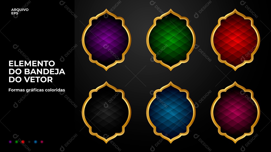 Elemento Vetorial Bandeja de Texto EPS Editável