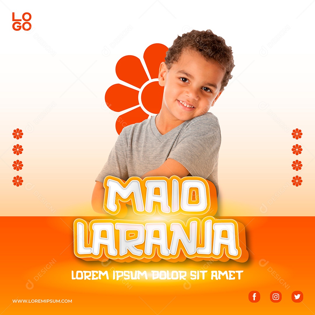 Post Maio Laranja Combate Ao Abuso e à Exploração Sexual de Crianças e Adolescentes EPS Social Media