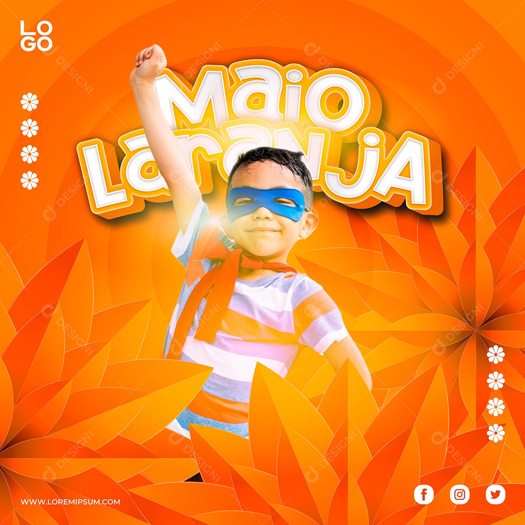 Post Maio Laranja Combate Ao Abuso e à Exploração Sexual de Crianças e Adolescentes EPS Social Media