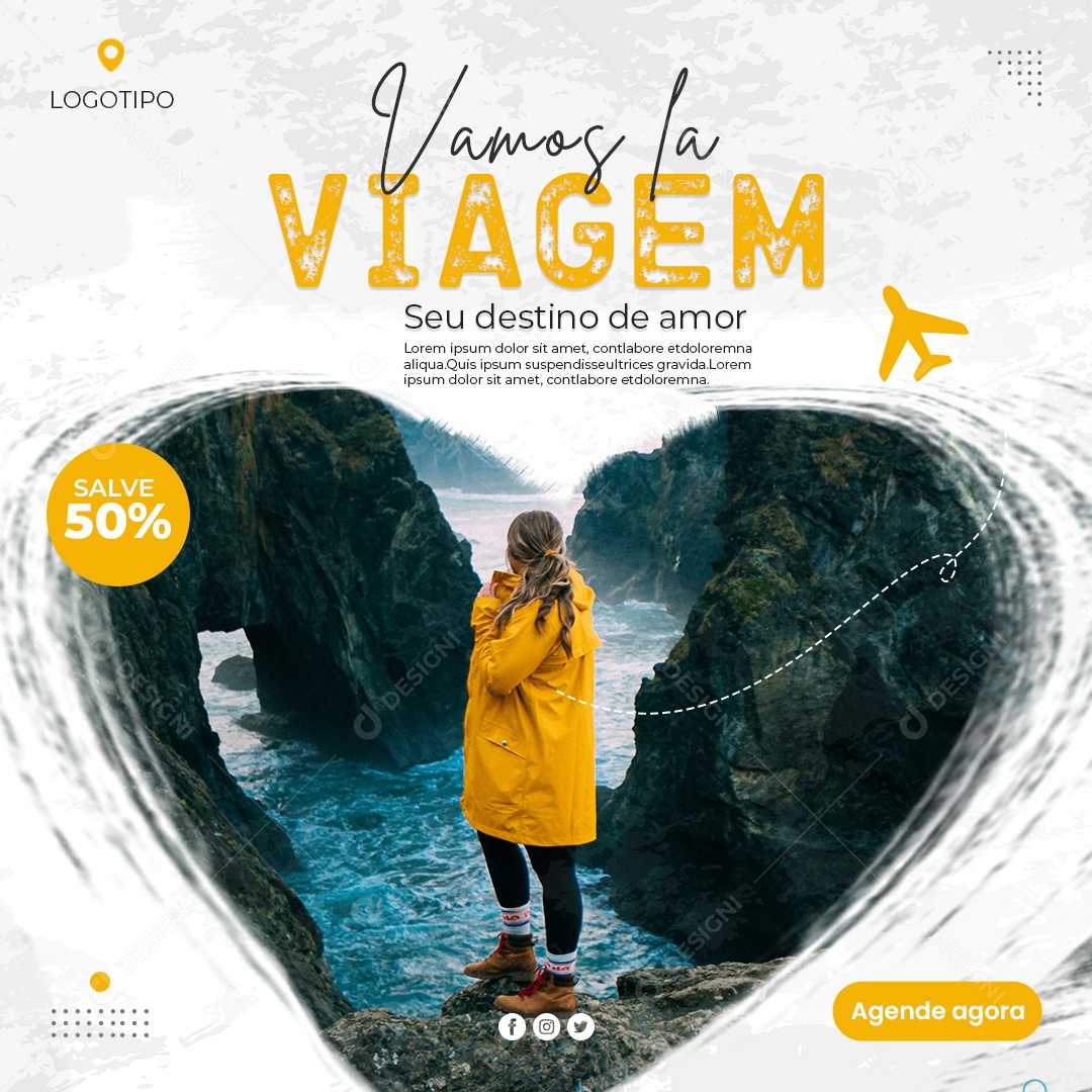 Social Media Agência de Viagens e Turismo PSD Editável