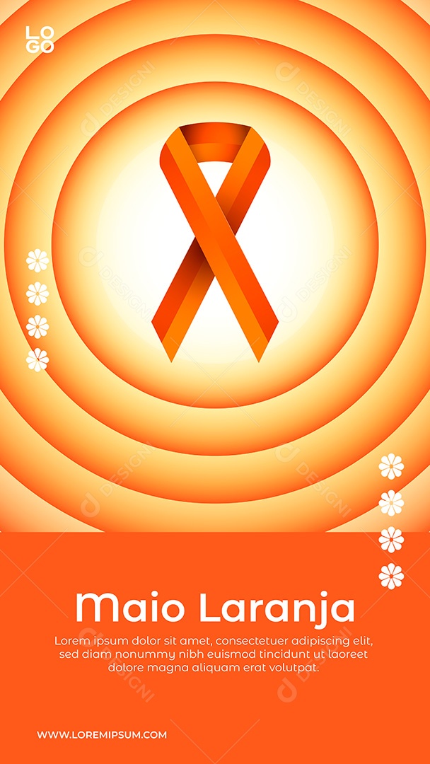 Post Stories Maio Laranja Combate Ao Abuso e à Exploração Sexual de Crianças e Adolescentes EPS Social Media Editável