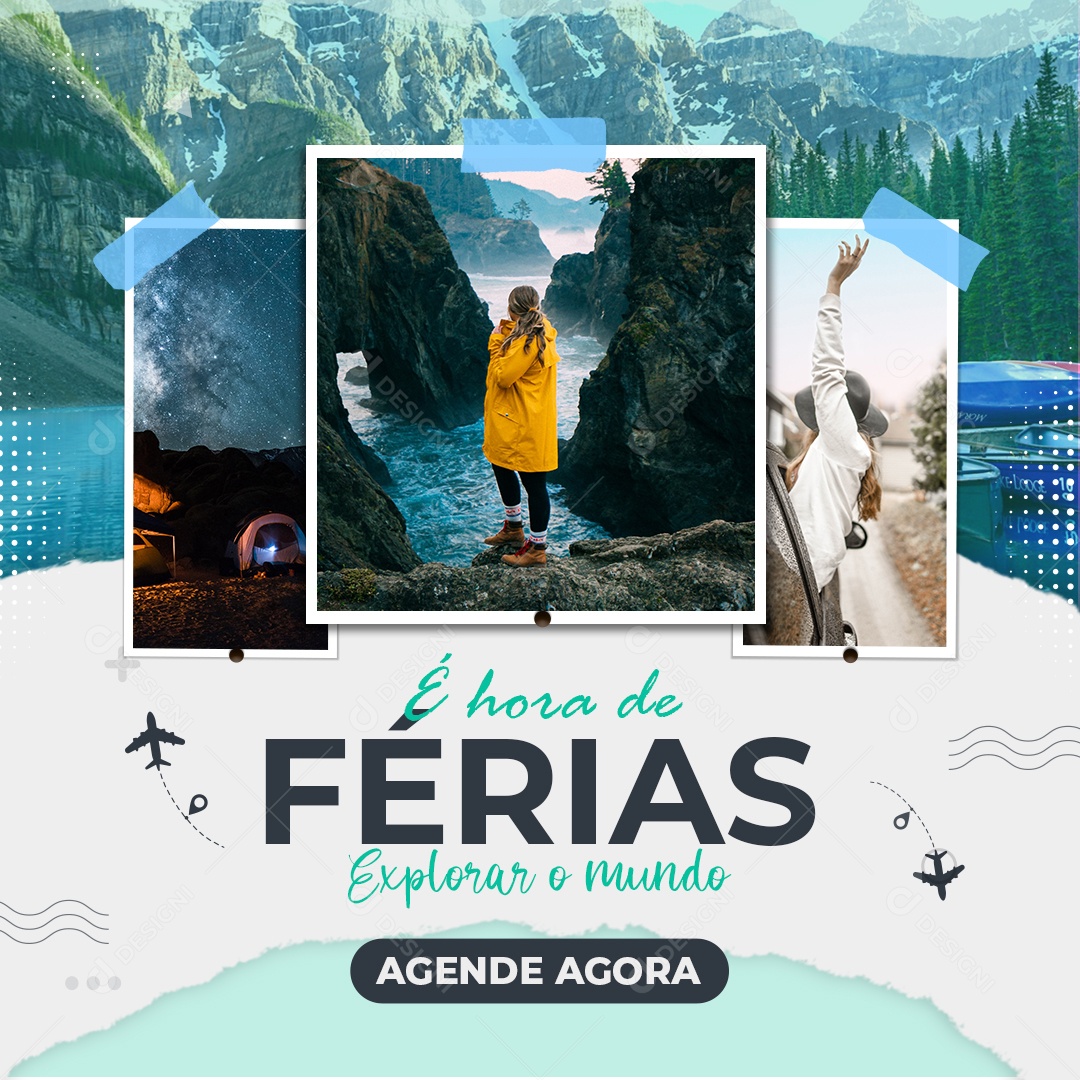 Social Media Agência de Viagens e Turismo PSD Editável
