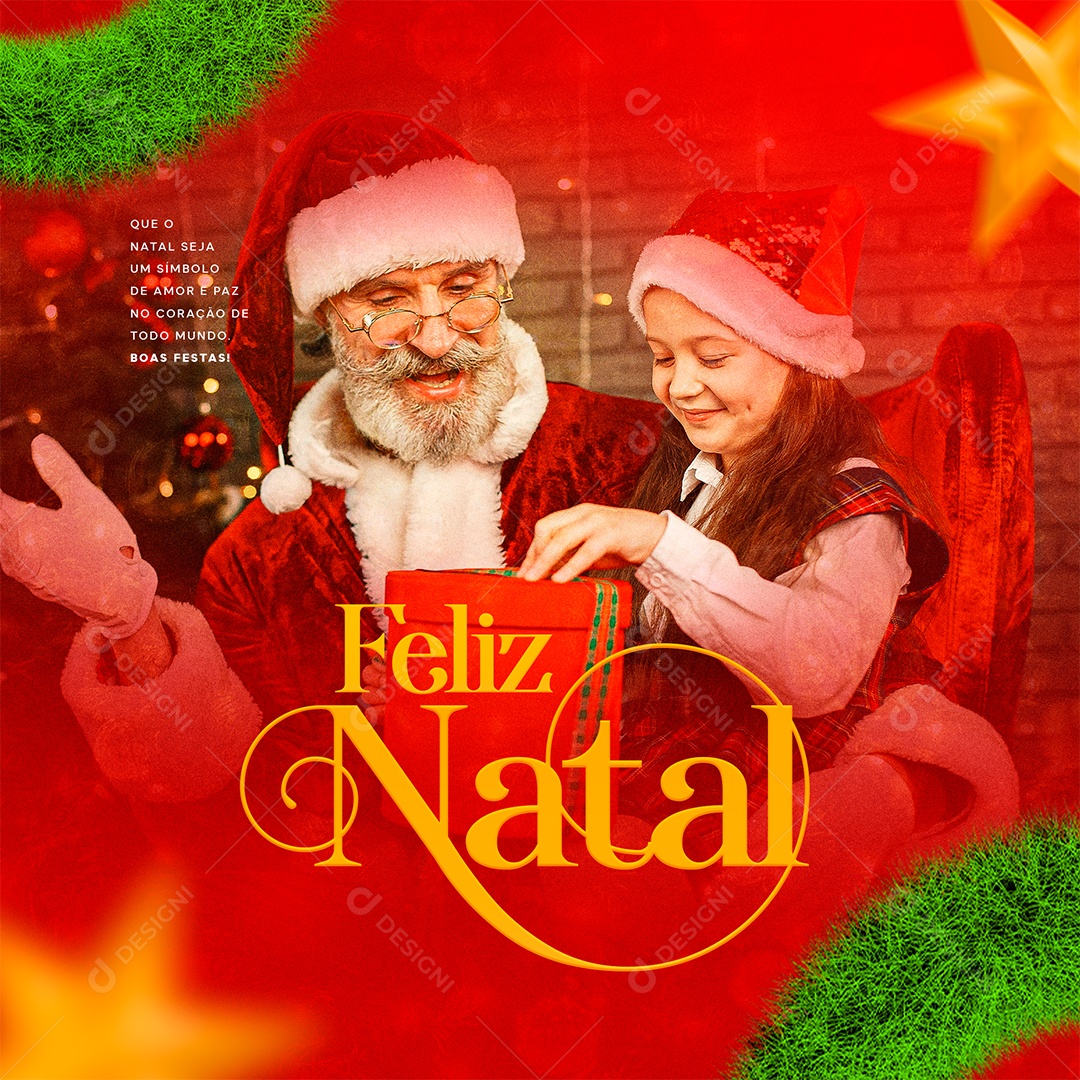 Feliz Natal 25 de Dezembro Social Media PSD Editável