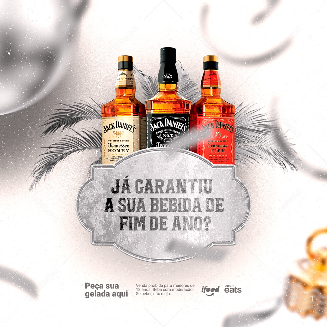 Já Garantiu a Sua Bebida de Fim de Ano Distribuidora Social Media PSD Editável