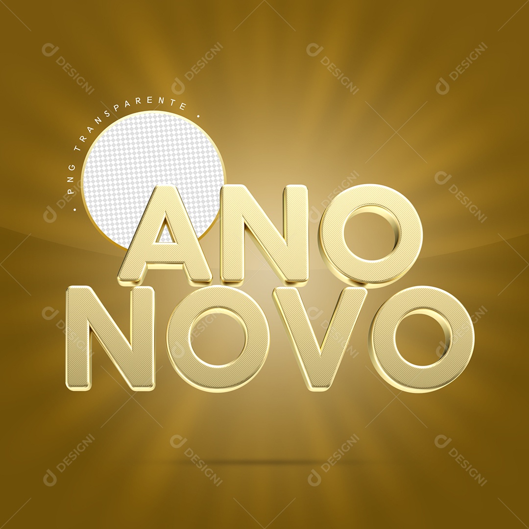 Texto 3D Ano Novo Para Composição PSD