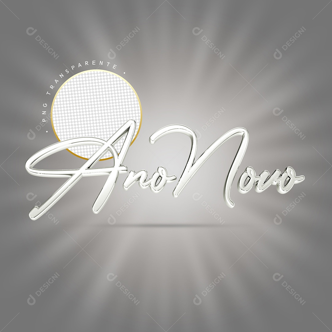 Texto 3D Para Composição Feliz Ano Novo PSD