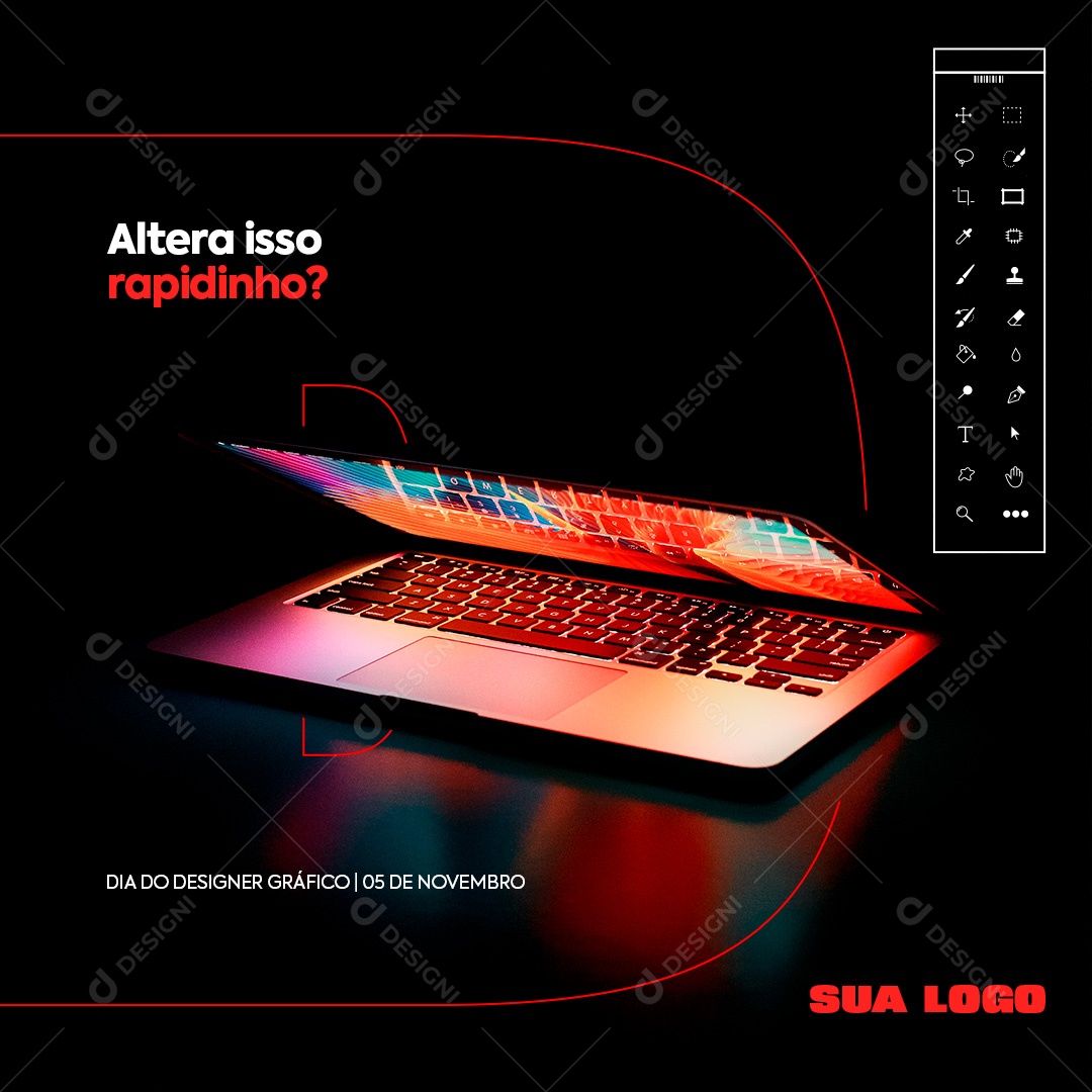 Post Dia do Designer Gráfico Social Media PSD Editável