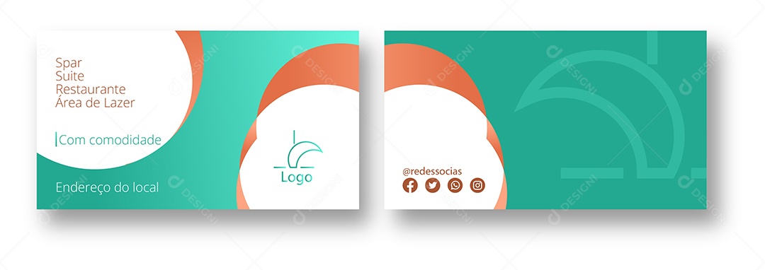 Cartão de Visita Para Empresas Vetor AI Editável