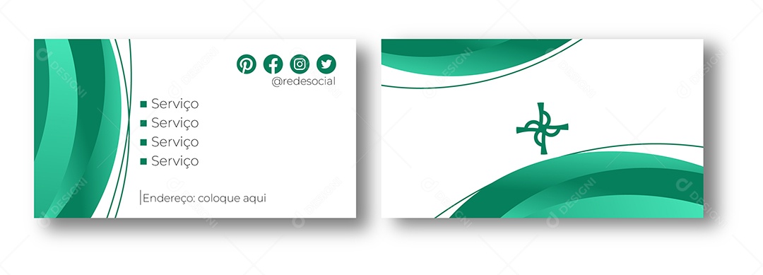 Cartão de Vísita Para Empresas Vetor AI Editável