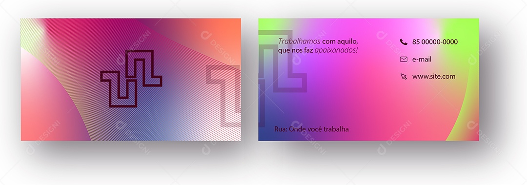 Cartão de Vísita Para Empresas Vetor AI Editável