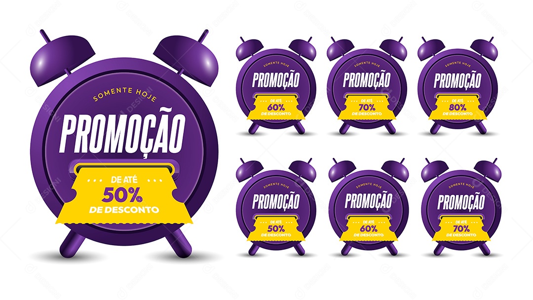 Conjunto de Elementos Vetoriais Cupons de Desconto EPS Editável