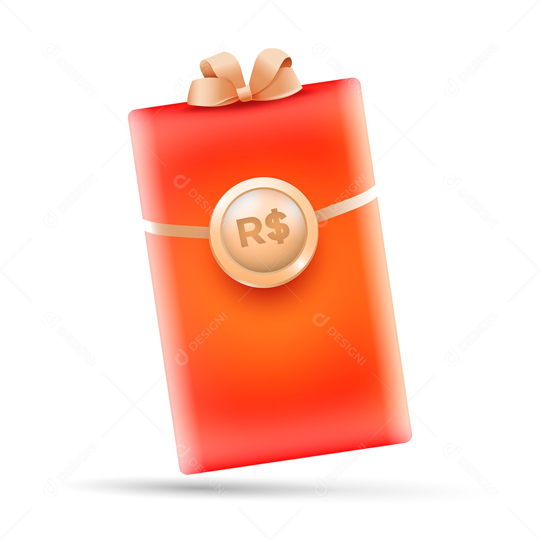 Elemento Vetorial Envelope de Cifrão EPS Editável