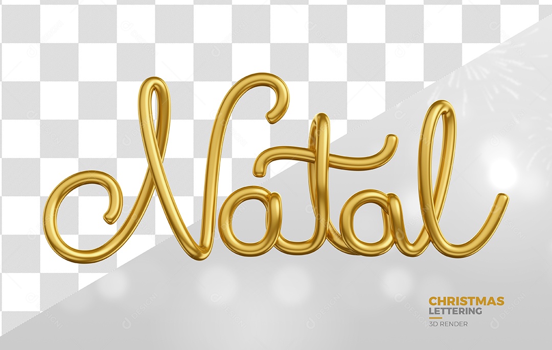 Texto 3D Para Composição Natal PSD