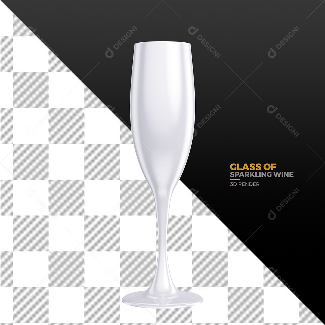 Elemento 3D Para Composição Taça Branca PSD