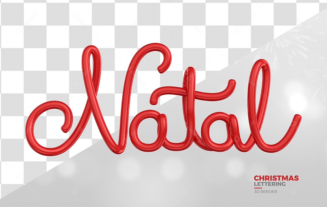 Texto 3D Para Composição Natal PSD