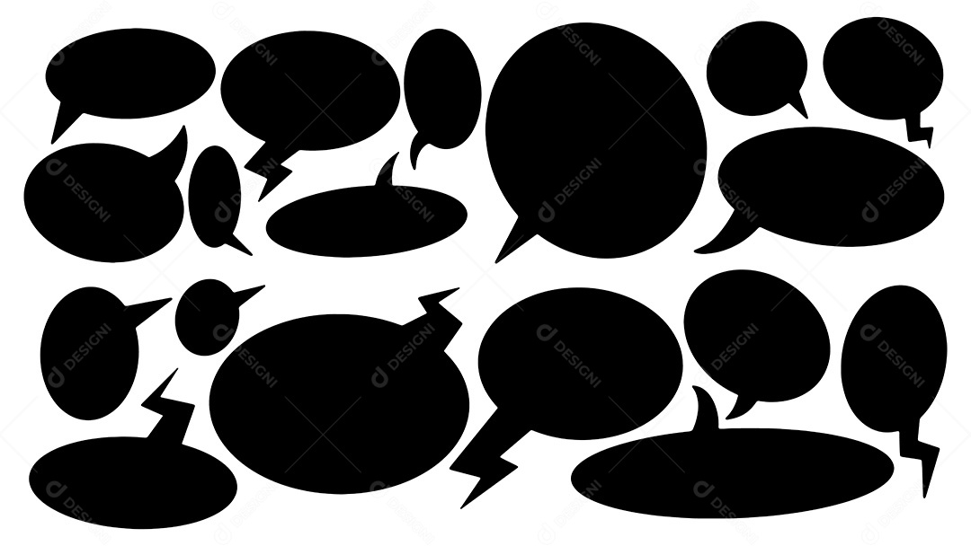 Elementos Vetoriais Balão de Texto EPS Editável